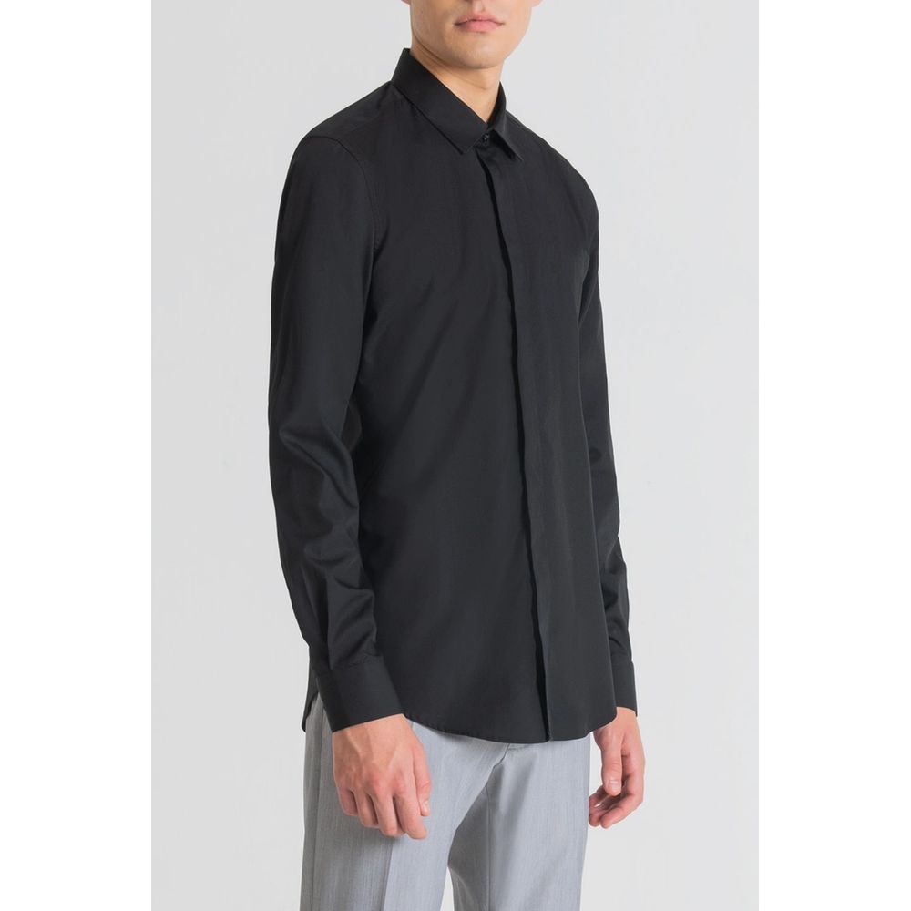 Antony Morato London Slim Fit Heren Overhemd – Zwart
