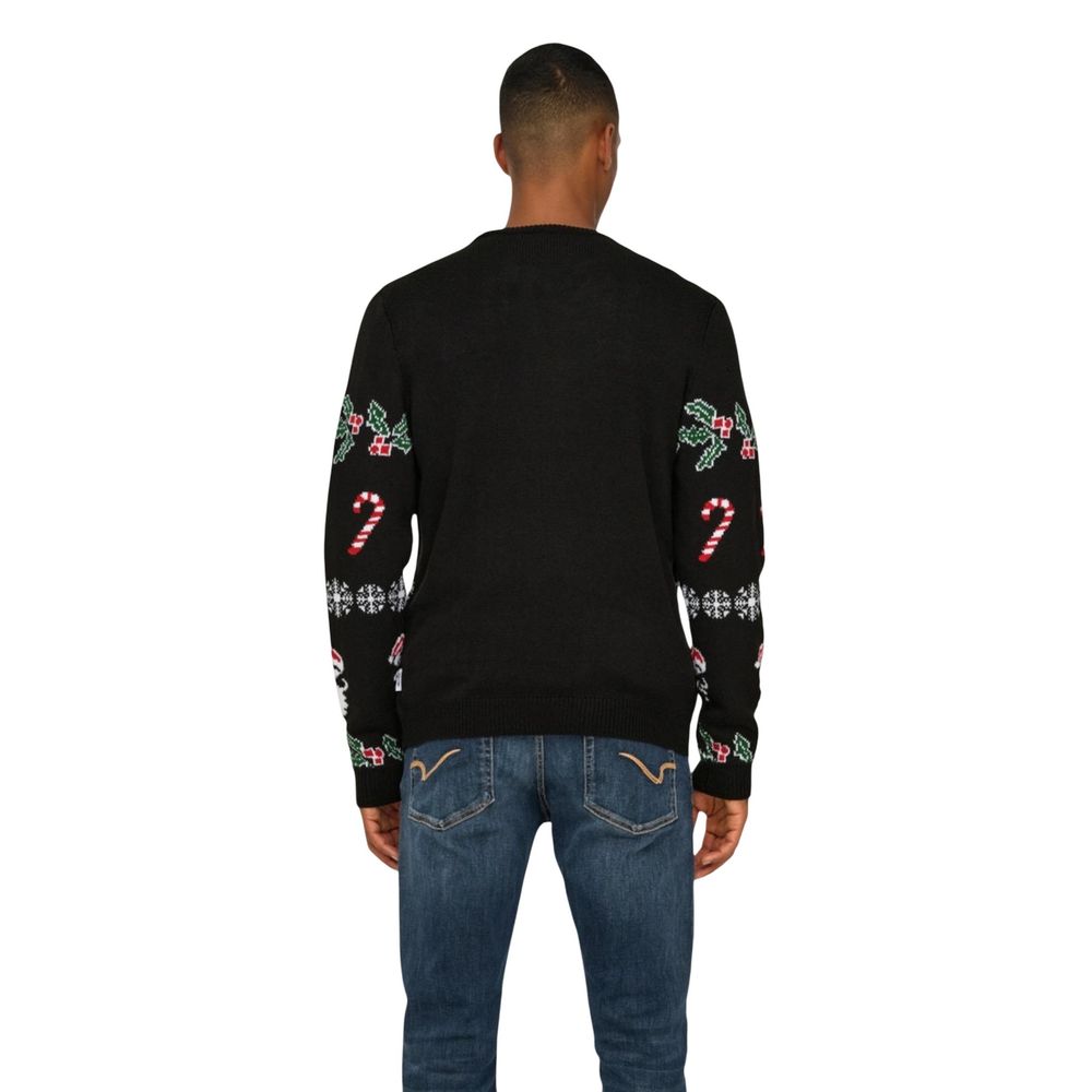 Only & Sons Heren Kersttrui – Zwart