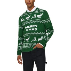 Only & Sons Heren Kersttrui – Tweekleurig - Afbeelding 1
