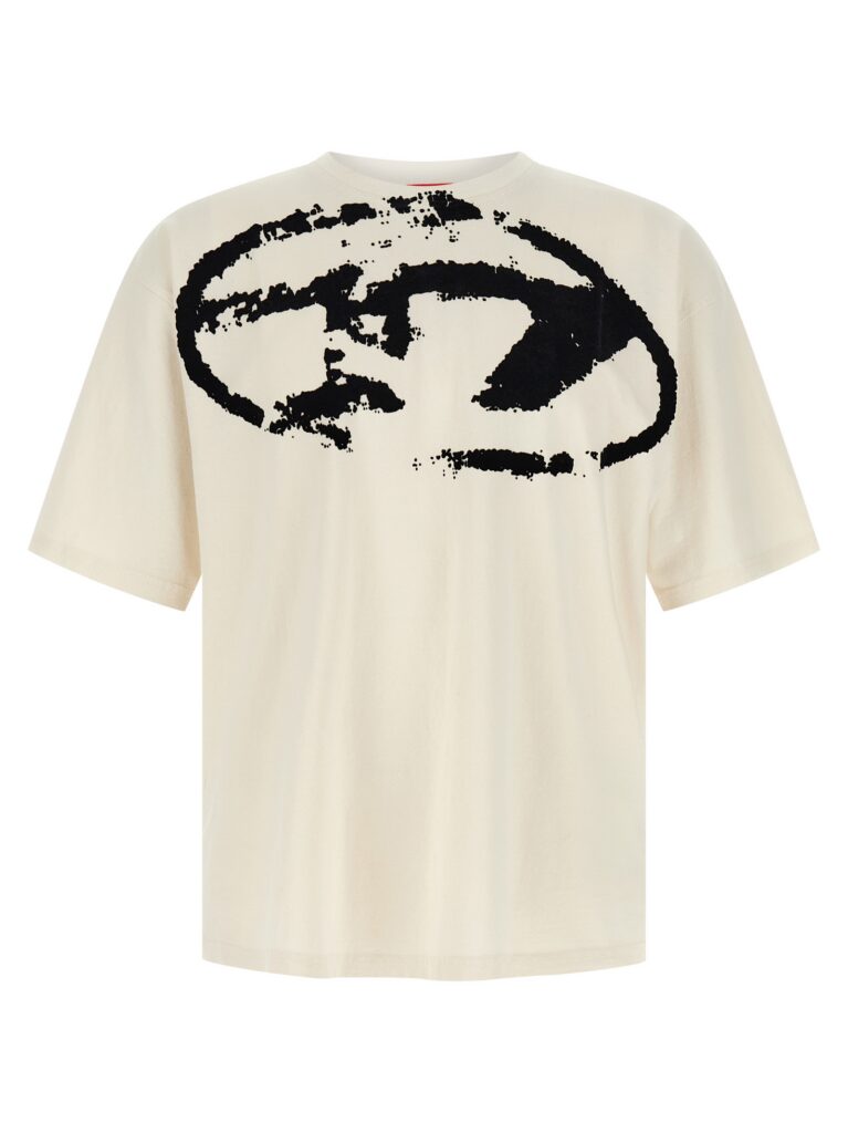 Diesel T-Boxt-N14 Heren T-Shirt – Wit/Zwart