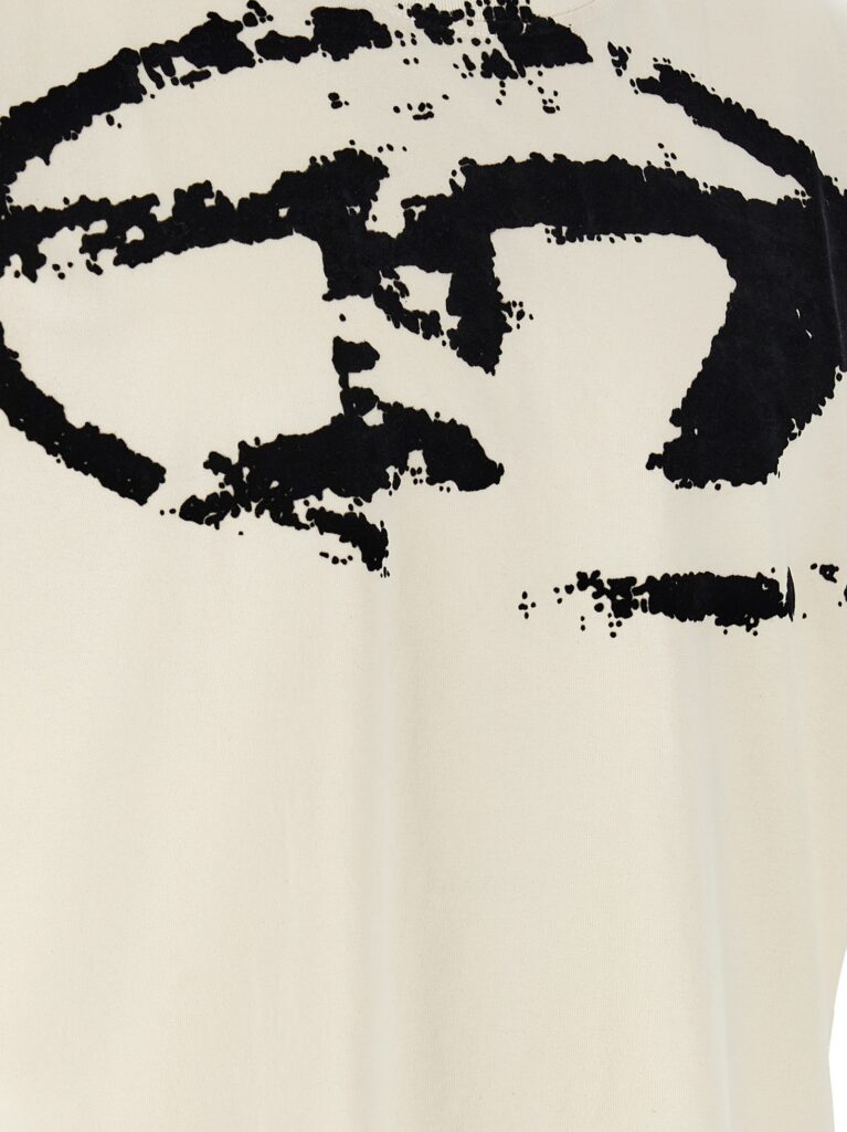 Diesel T-Boxt-N14 Heren T-Shirt – Wit/Zwart