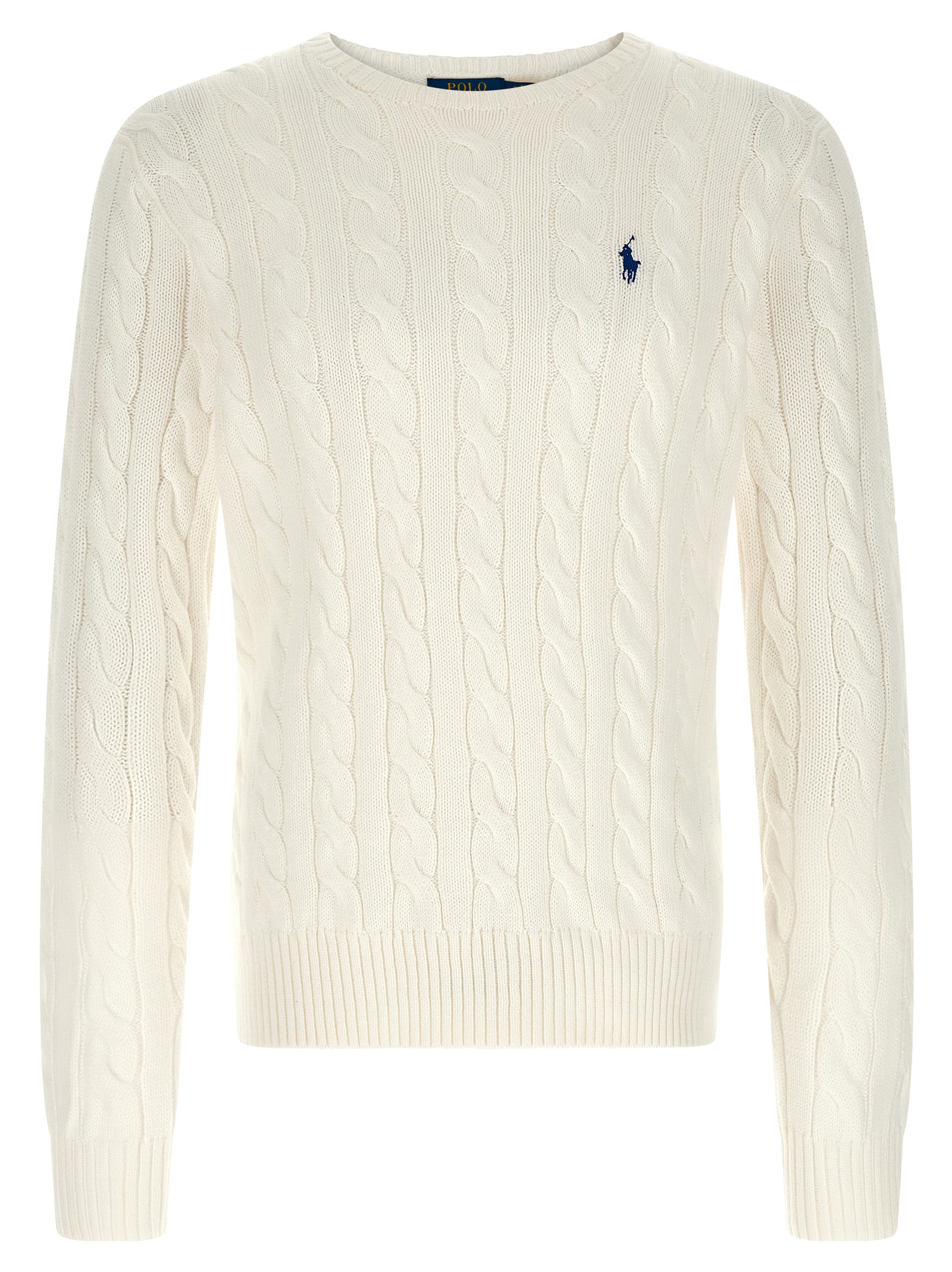 Polo Ralph Lauren Heren Kabeltrui Driver – Wit - Afbeelding 1