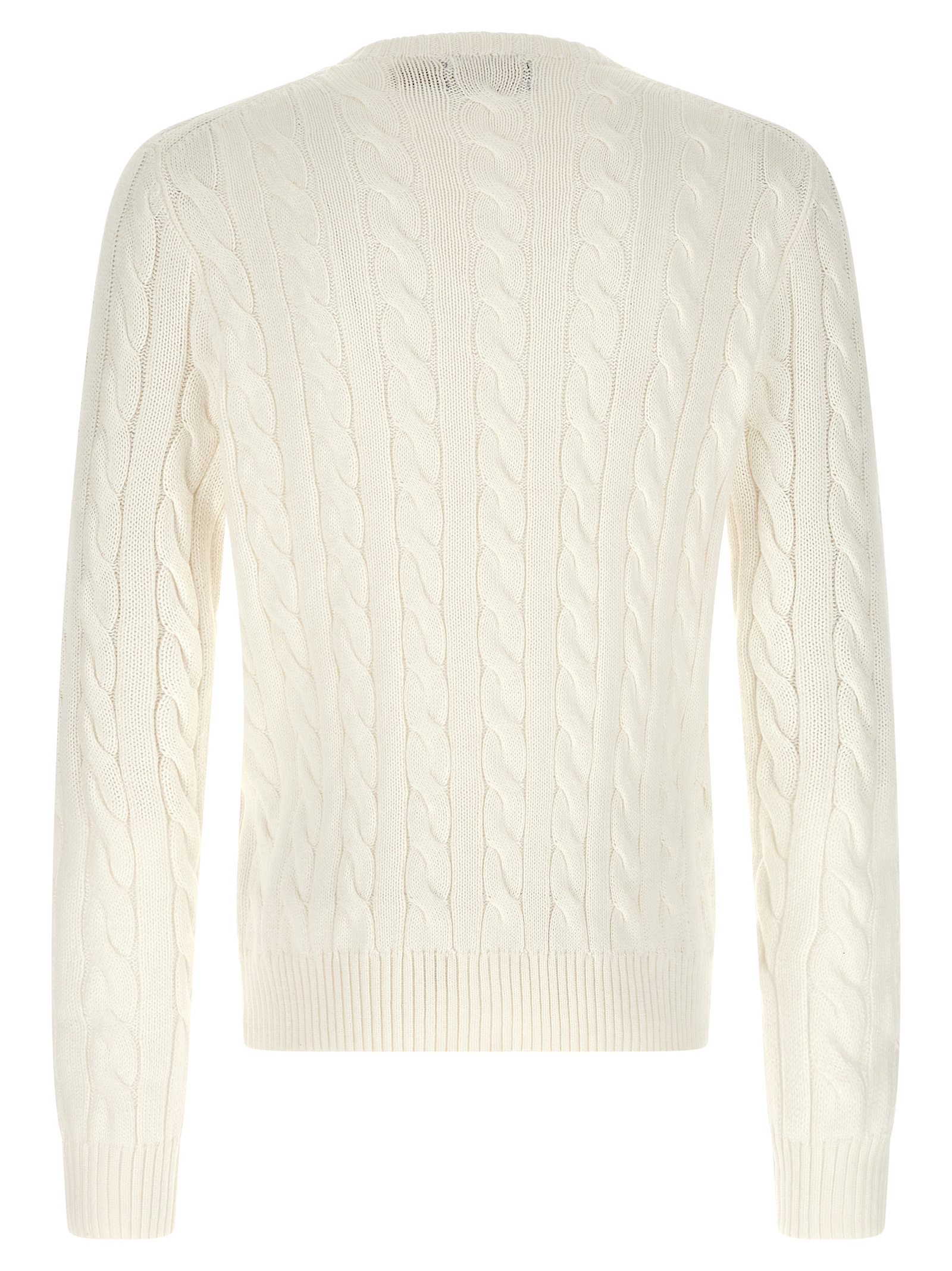 Polo Ralph Lauren Heren Kabeltrui Driver – Wit - Afbeelding 2