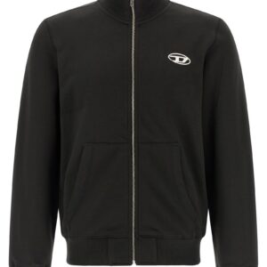 Diesel S-Ginn-Zip-Iod Heren Sweatshirt – Zwart - Afbeelding 1