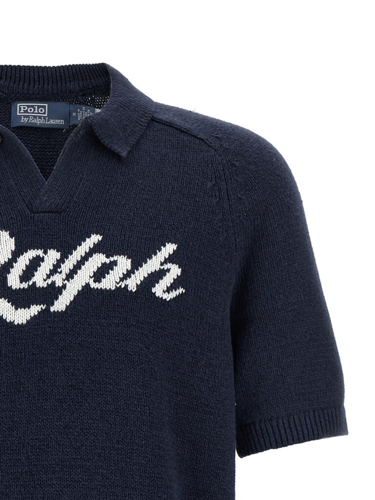 Polo Ralph Lauren Heren Gebreide Polo – Blauw