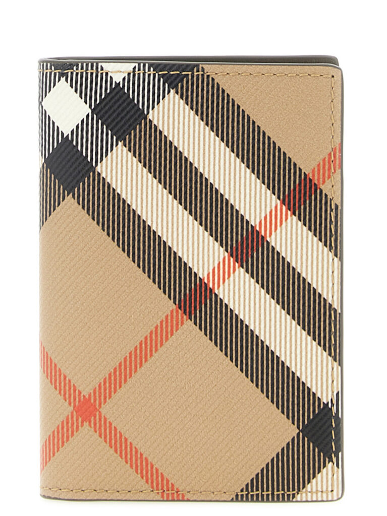 Burberry Folding Check Kaarthouder – Beige