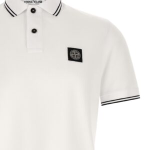 Stone Island Heren Poloshirt – Wit/Zwart - Afbeelding 3