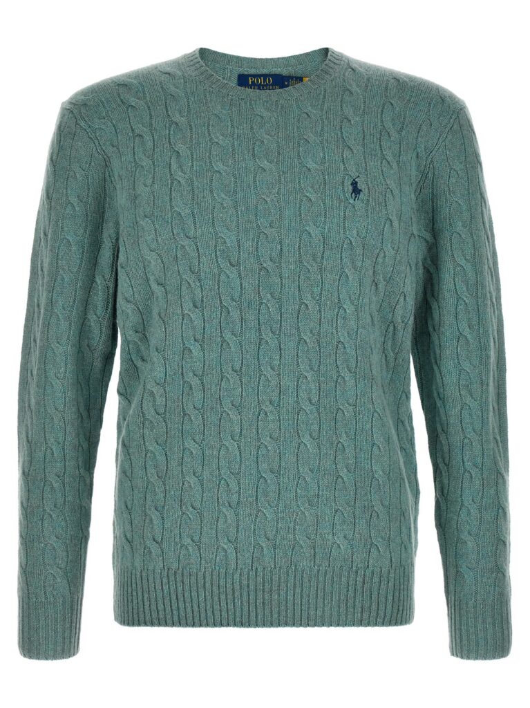 Polo Ralph Lauren Heren Kabeltrui Wol & Kasjmier – Groen