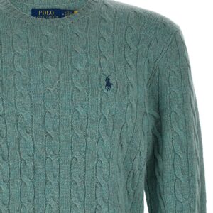 Polo Ralph Lauren Heren Kabeltrui Wol & Kasjmier – Groen - Afbeelding 3