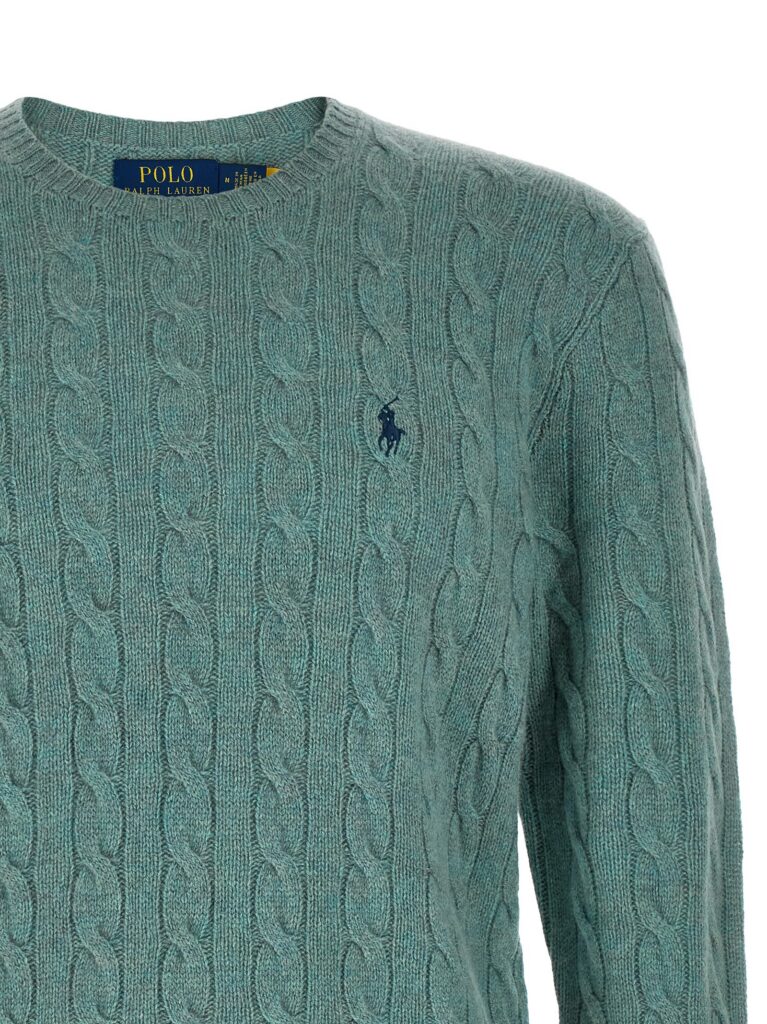 Polo Ralph Lauren Heren Kabeltrui Wol & Kasjmier – Groen