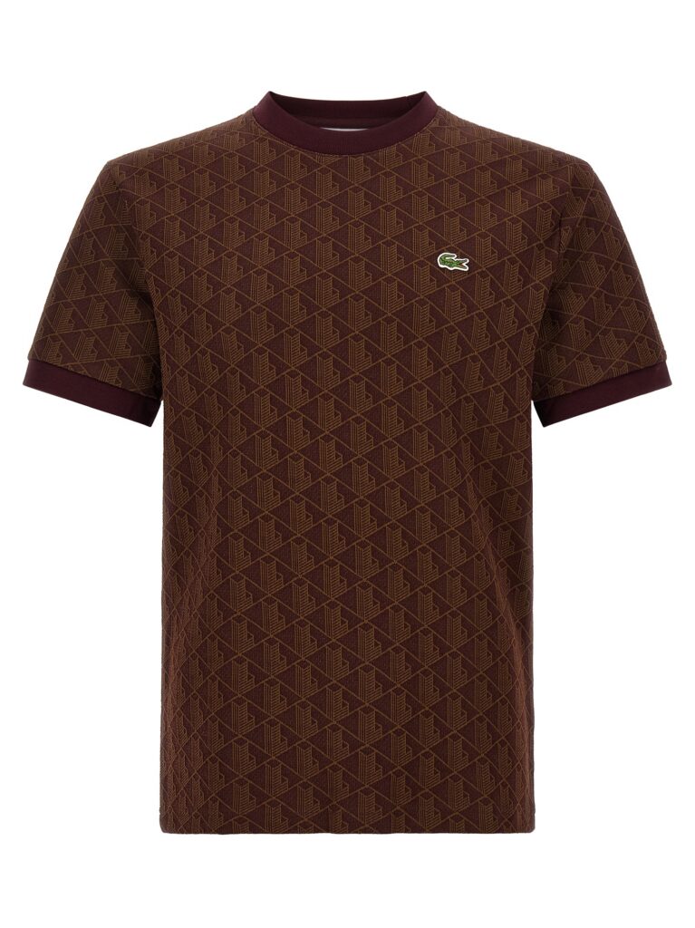Lacoste Heren T-Shirt – Bruin Monogram