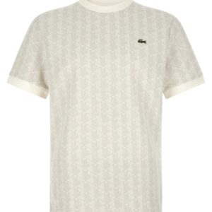 Lacoste Heren T-Shirt – Beige Monogram - Afbeelding 1