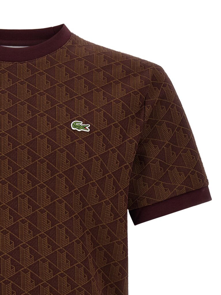 Lacoste Heren T-Shirt – Bruin Monogram
