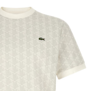 Lacoste Heren T-Shirt – Beige Monogram - Afbeelding 3