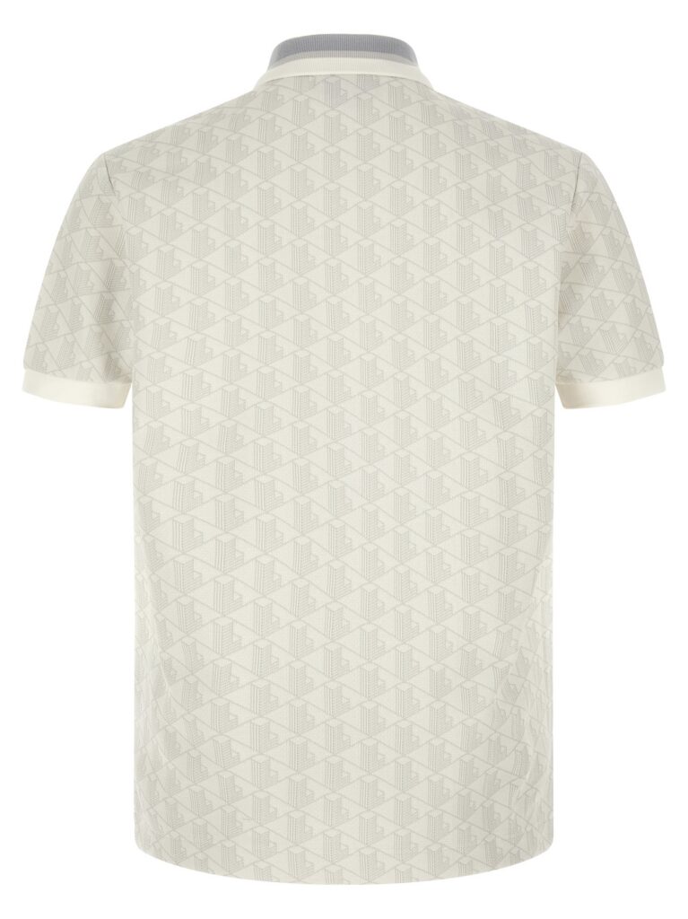 Lacoste Heren Poloshirt – Wit Monogram