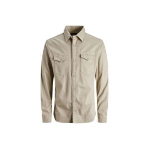 Jack & Jones Heren Denim Overhemd – Beige - Afbeelding 1