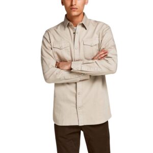 Jack & Jones Heren Denim Overhemd – Beige - Afbeelding 2