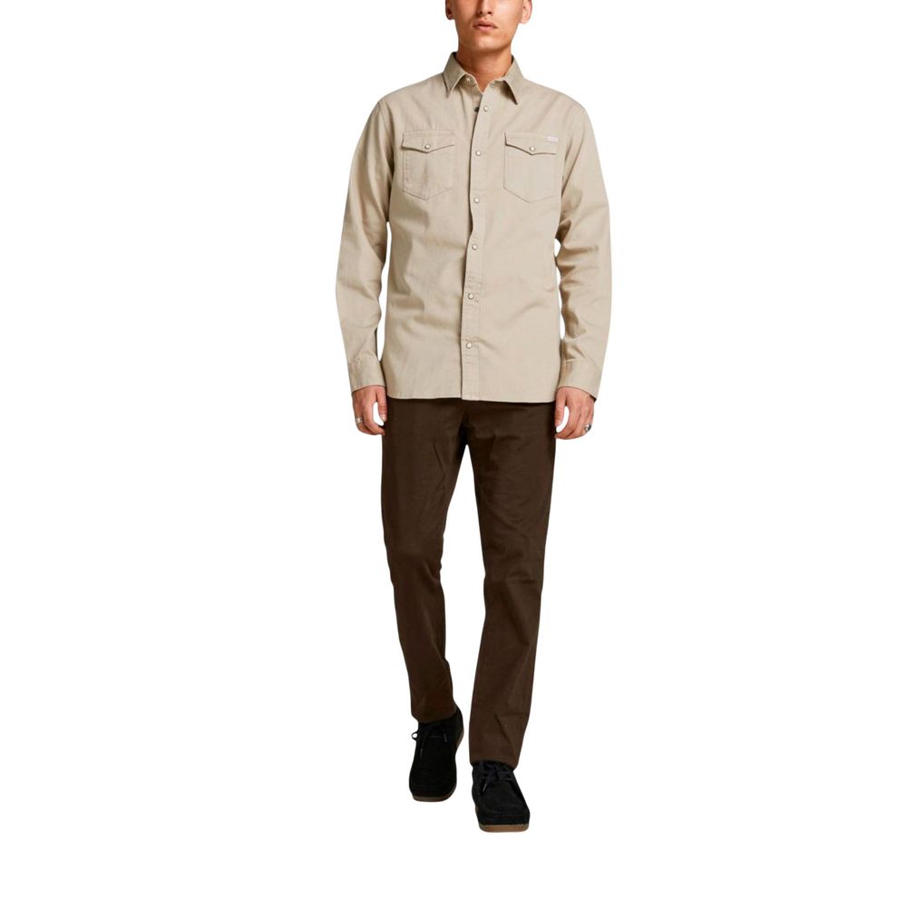 Jack & Jones Heren Denim Overhemd – Beige