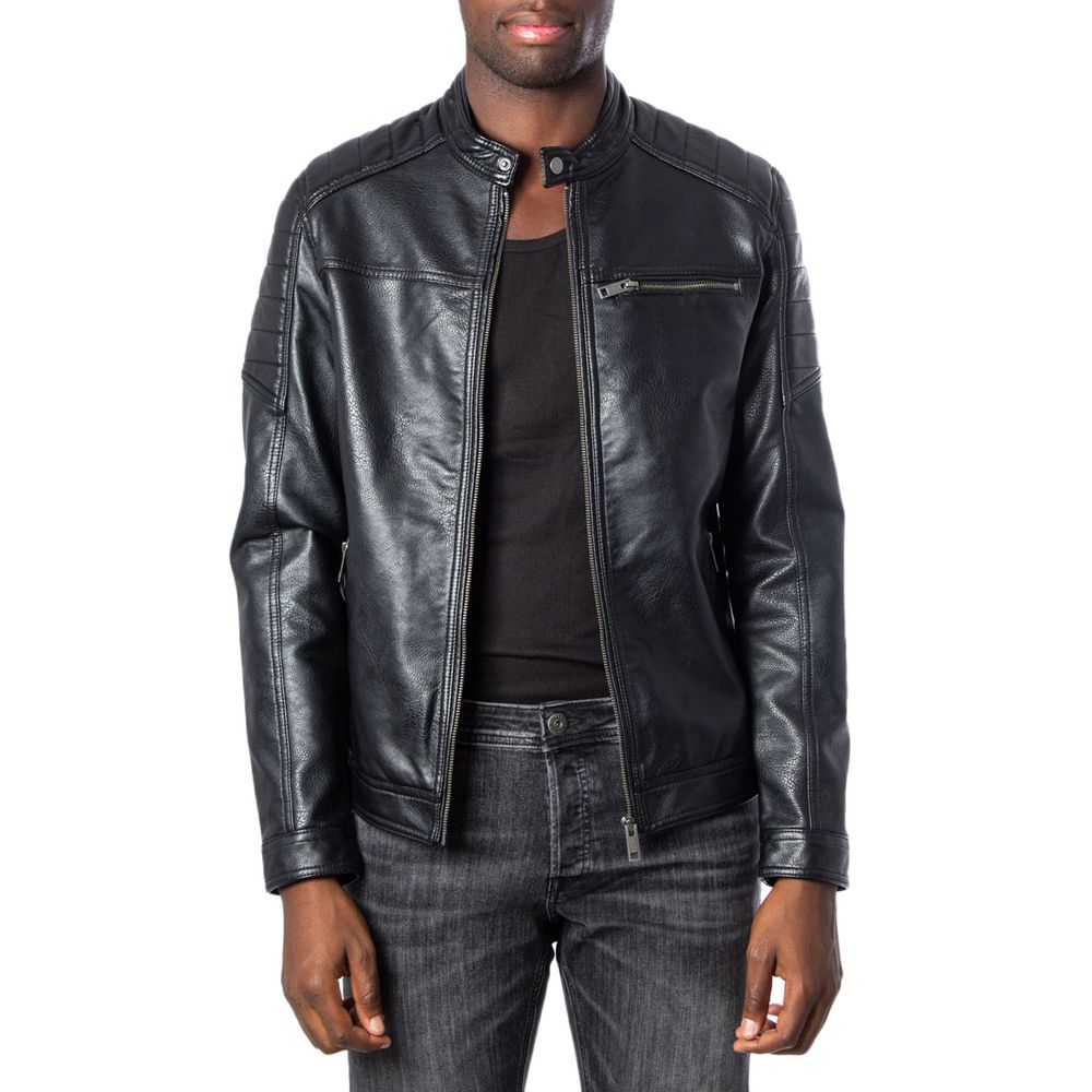 Jack & Jones Heren Jack van Imitatieleer – Zwart