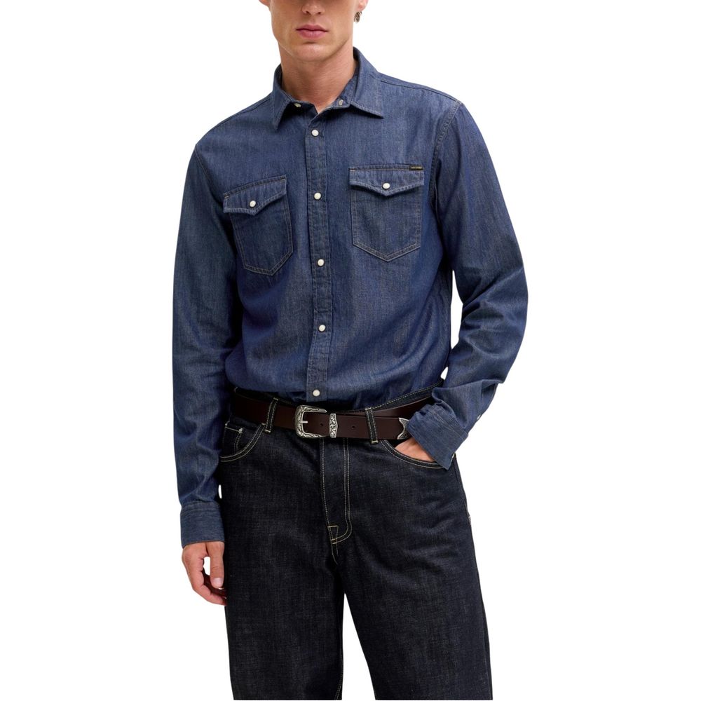 Jack & Jones Heren Denim Overhemd – Blauw