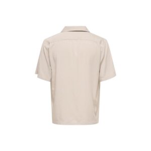 Only & Sons Heren Overhemd Korte Mouw – Beige - Afbeelding 4