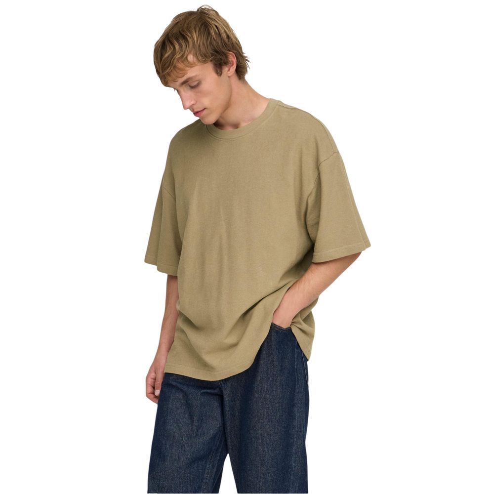 Only & Sons Heren T-shirt – Bruin