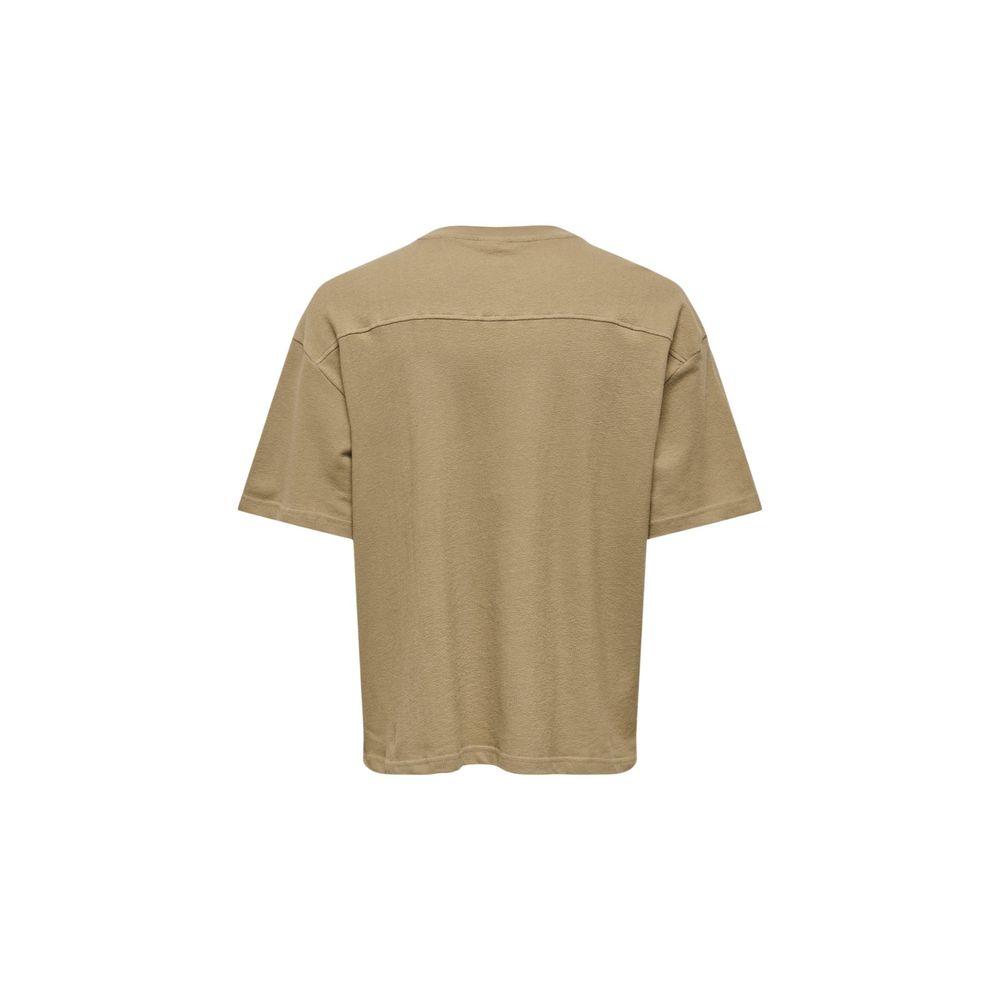 Only & Sons Heren T-shirt – Bruin