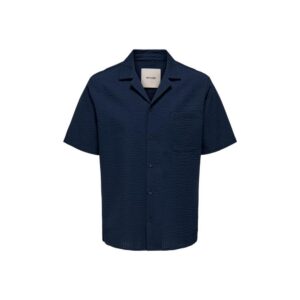 Only & Sons Heren Overhemd Korte Mouw – Blauw - Afbeelding 3