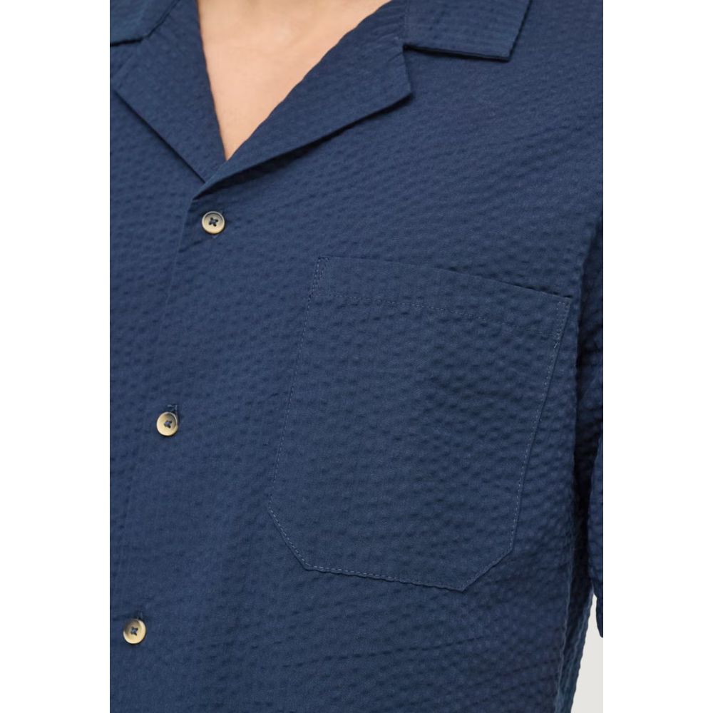 Only & Sons Heren Overhemd Korte Mouw – Blauw