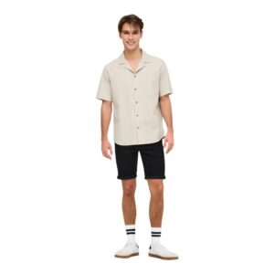 Only & Sons Heren Overhemd Korte Mouw – Beige - Afbeelding 4