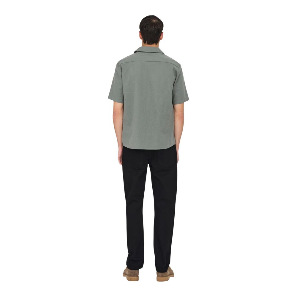 Only & Sons Heren Overhemd Korte Mouw – Groen