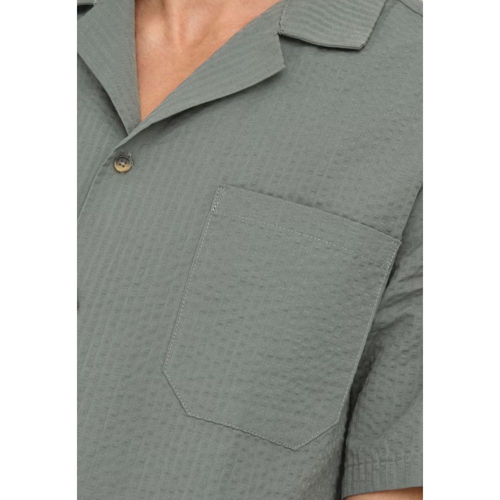 Only & Sons Heren Overhemd Korte Mouw – Groen