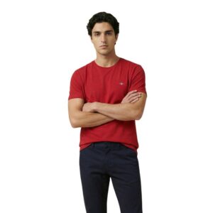 GANT Reg Shield Heren T-Shirt – Rood - Afbeelding 1