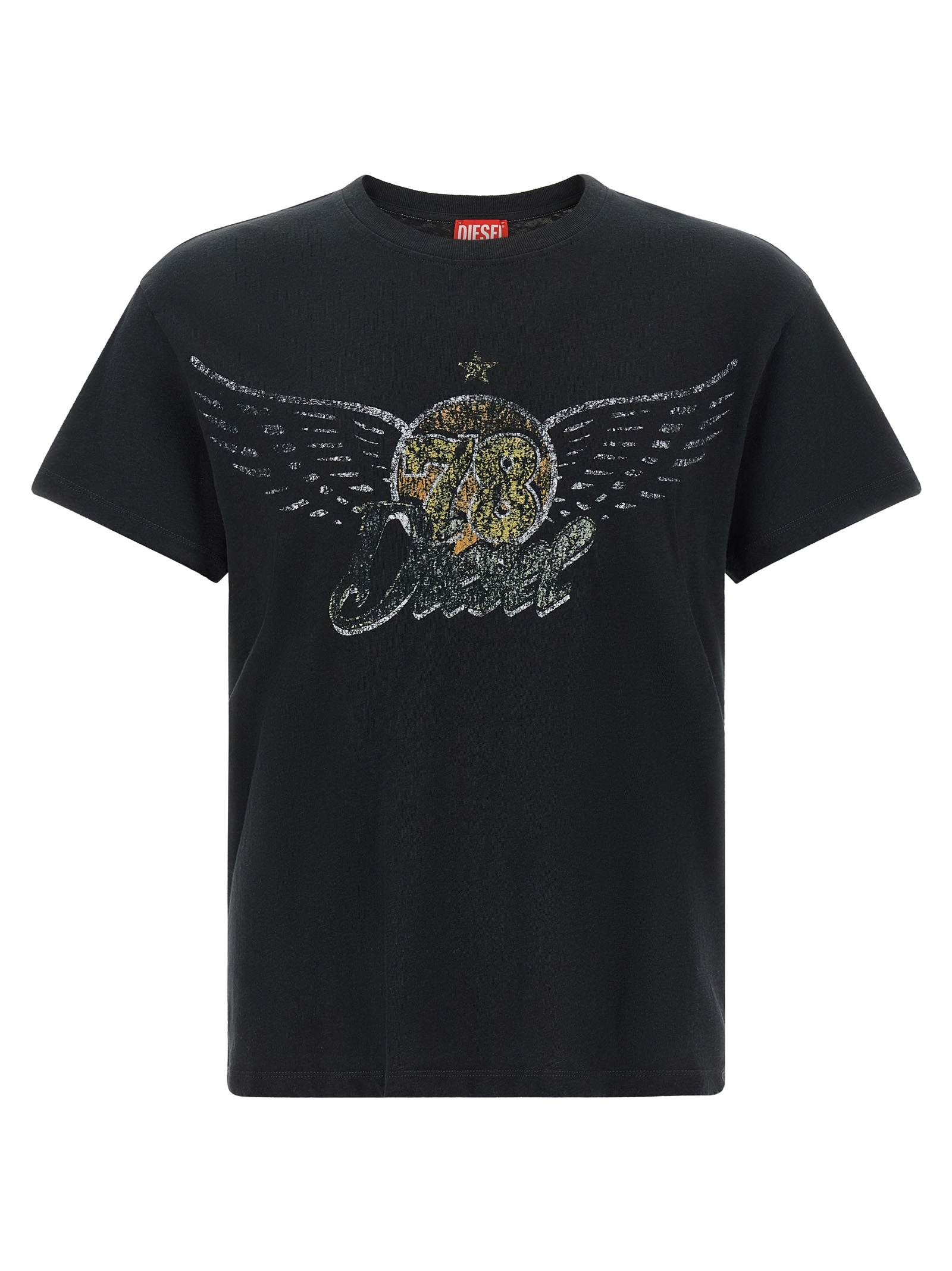 Diesel T-Gerio-A Heren T-Shirt – Zwart - Afbeelding 1