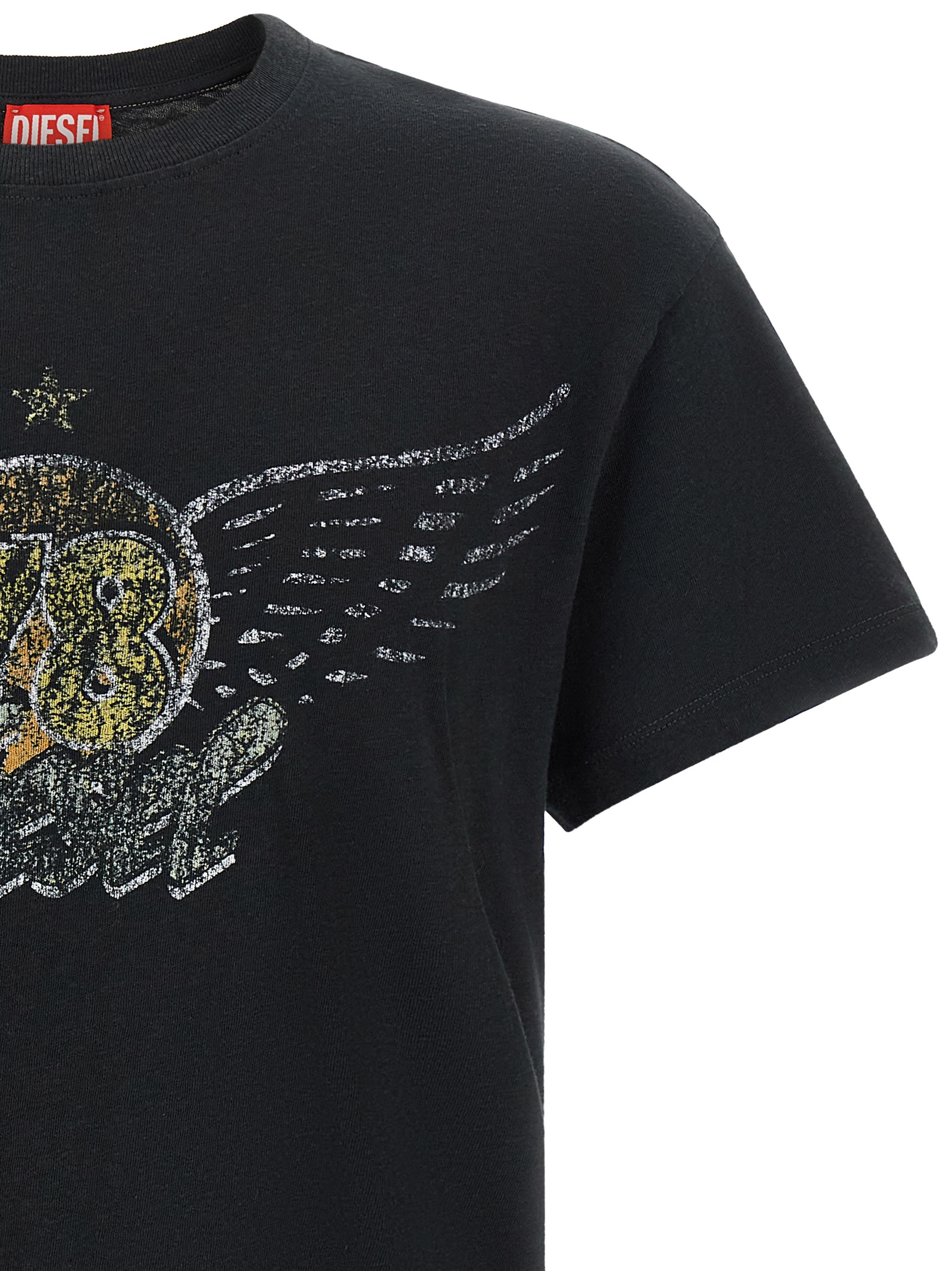 Diesel T-Gerio-A Heren T-Shirt – Zwart - Afbeelding 3