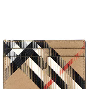 Burberry Check Kaarthouder – Beige - Afbeelding 1