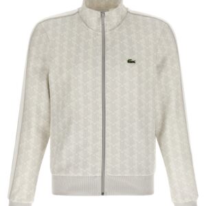 Lacoste Paris Jacquard Heren Sweatshirt – Grijs - Afbeelding 1
