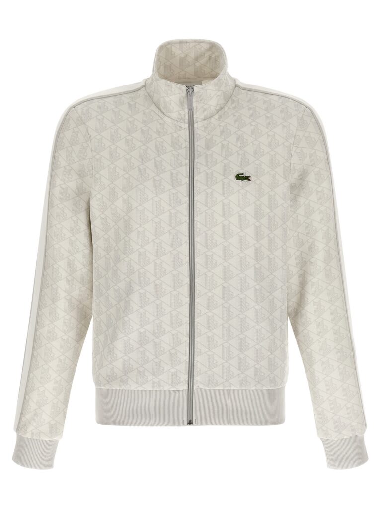 Lacoste Paris Jacquard Heren Sweatshirt – Grijs