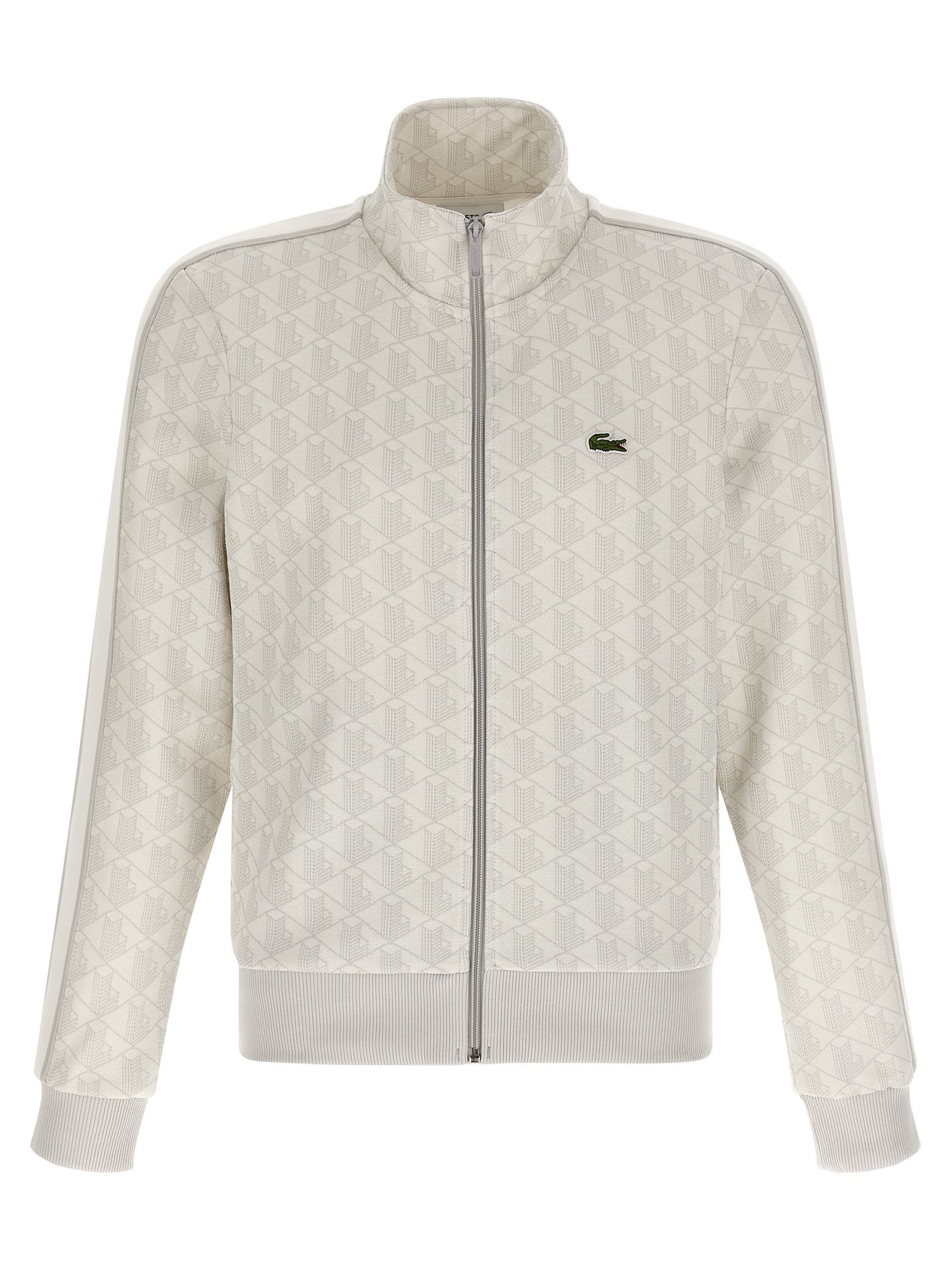 Lacoste Paris Jacquard Heren Sweatshirt – Grijs - Afbeelding 1