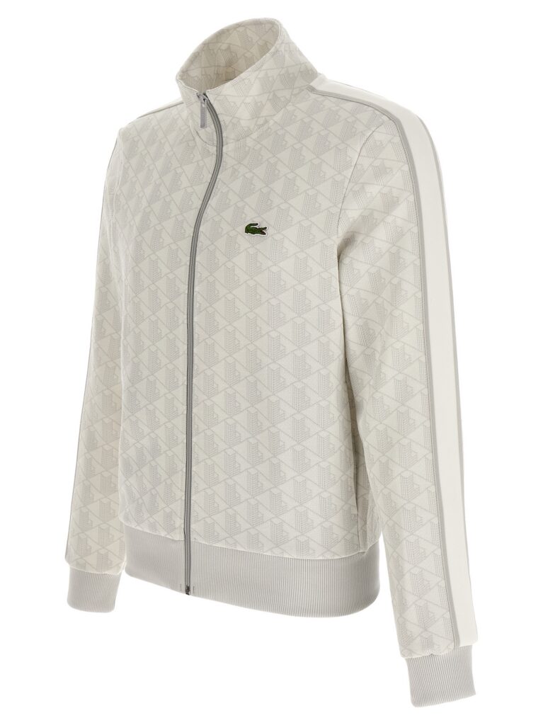 Lacoste Paris Jacquard Heren Sweatshirt – Grijs