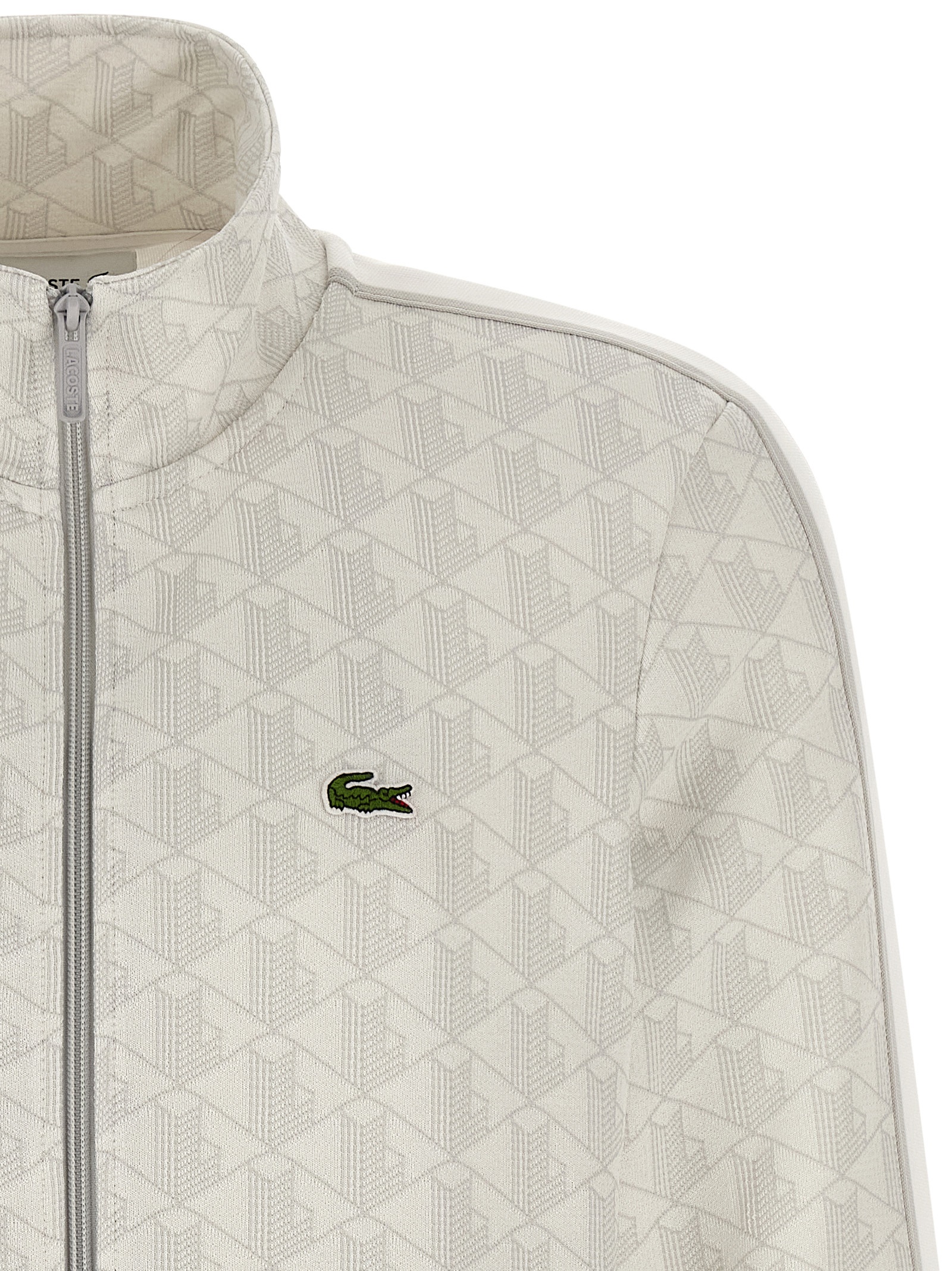 Lacoste Paris Jacquard Heren Sweatshirt – Grijs - Afbeelding 4