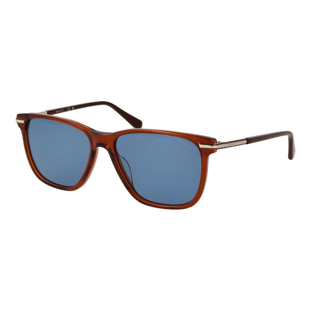 GANT Heren Zonnebril – Bruin met Blauwe Glazen
