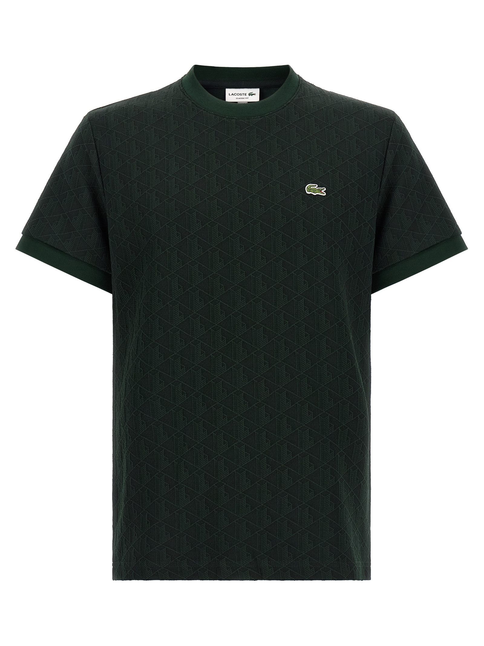 Lacoste Heren T-Shirt – Groen Monogram - Afbeelding 1
