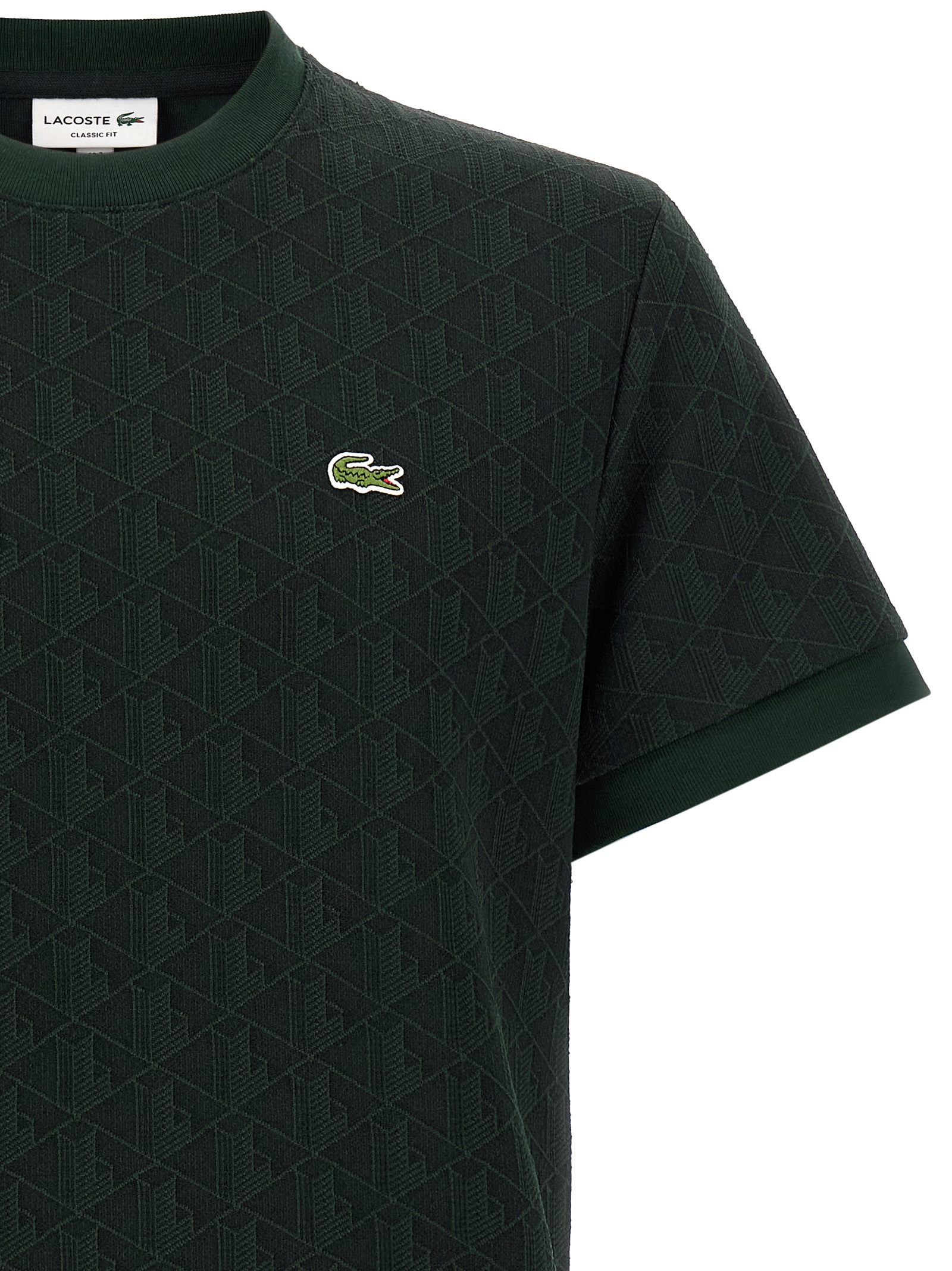 Lacoste Heren T-Shirt – Groen Monogram - Afbeelding 3