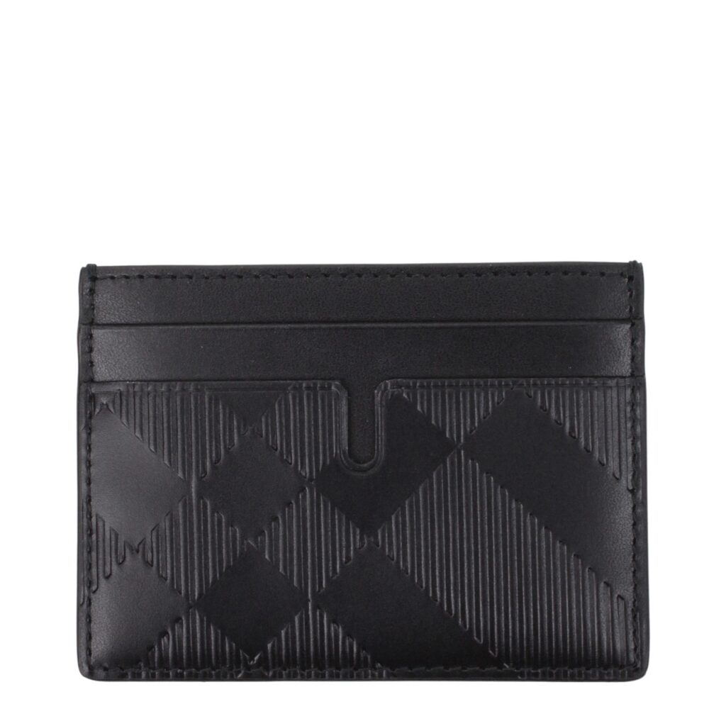 Burberry kaarthouder zwart van leer – compact leren accessoire voor kaarten