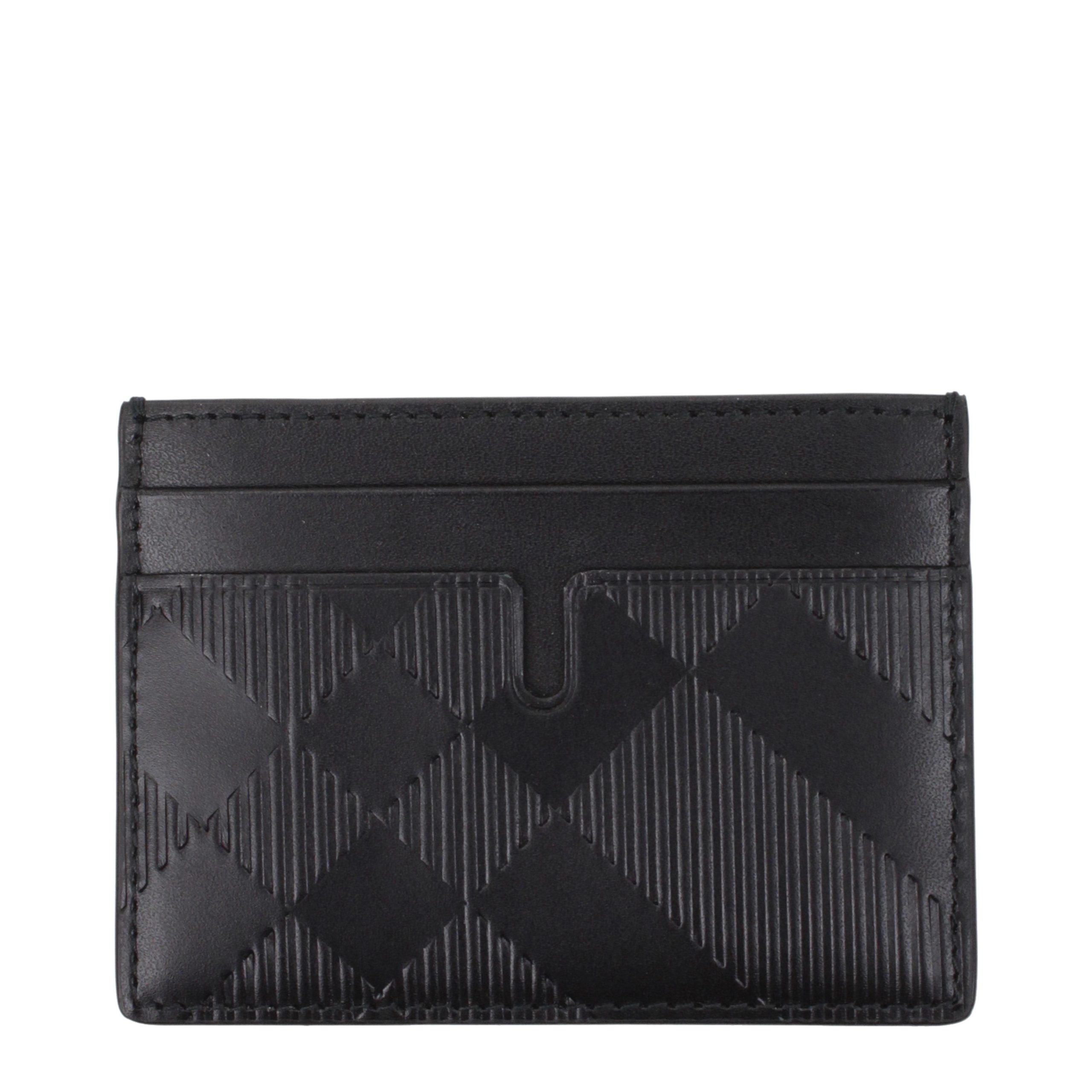 Burberry kaarthouder zwart van leer – compact leren accessoire voor kaarten