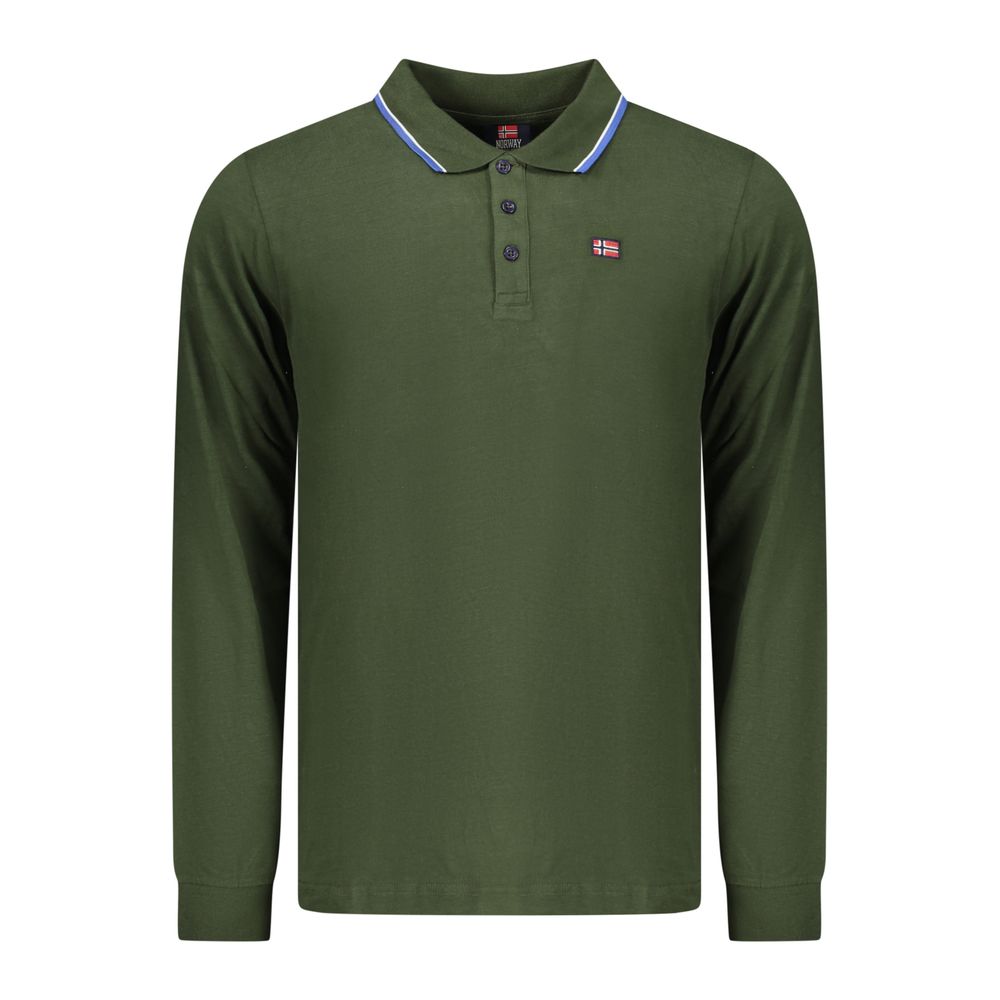 Norway 1963 Heren Polo Lange Mouw – Groen